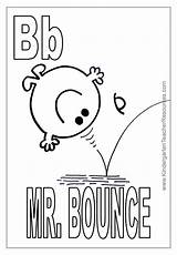 Mr Bounce Men Pages Coloring sketch template