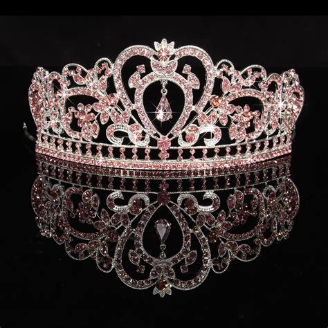 luxury women girls crystal rhinestone wedding tiara crown prom pageant