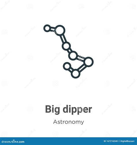 big dipper outline vector icon thin  black big dipper icon flat