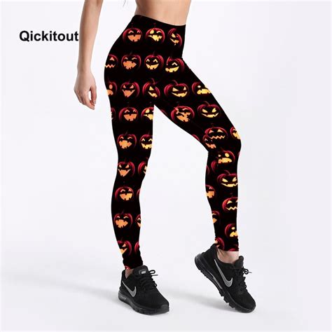 sexy women skinny leggings fashion halloween pumpkins