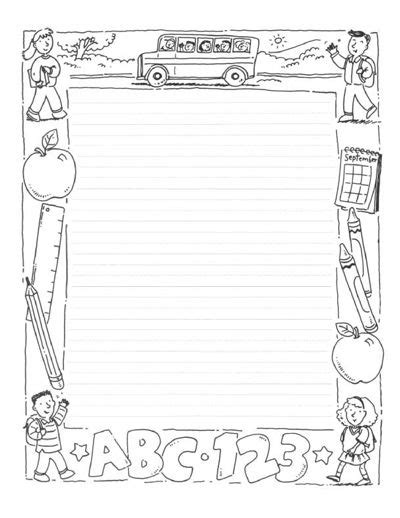 inspire  kids  write  pages  fun borders