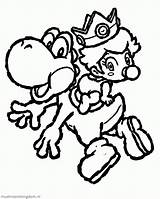 Coloring Mario Peach Luigi Bowser Daisy Toad Pages Princess Super Bros Popular Gif sketch template