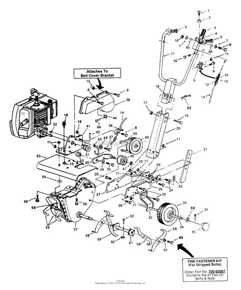 mtd     parts diagram  tiller assembly
