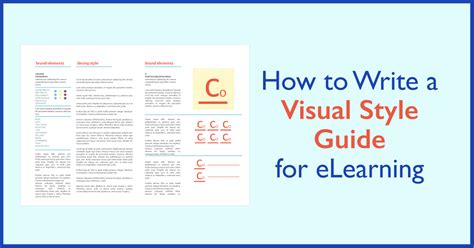 write  visual style guide  elearning