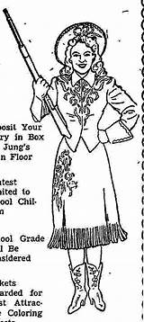 Annie Oakley Coloring Gun Movie 1950 Paper Dolls Contest Betty Hutton Singing Role Dancing Starring Had sketch template