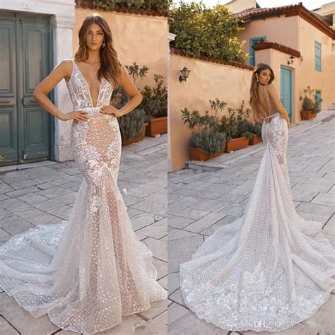 2019 Summer Mermaid Wedding Dresses Sexy Backless Beach Bridal Gowns