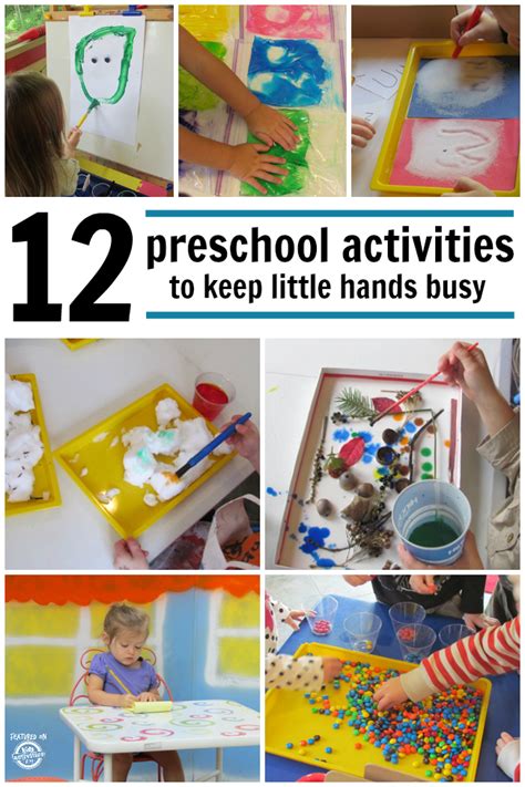 preschool activities    hands busy preschool