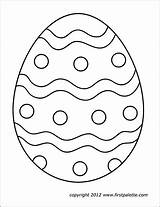 Easter Printable Egg Eggs Coloring Pages Templates Firstpalette Large Template Color Colour Printables Sheets Pattern Crafts Bunny Children Decorate доску sketch template