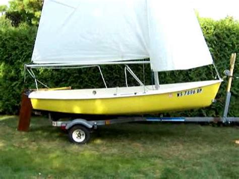 amf alcort puffer rigged  ready  sail youtube