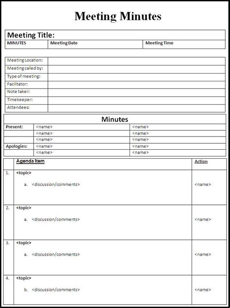 infovianet  images  minutes template microsoft word infovianet