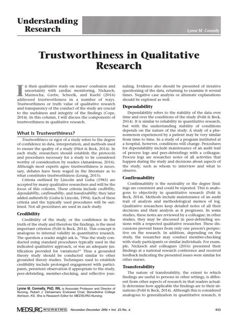 trustworthiness  qualitative research  qualitative research
