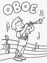 Colorear Instrumentos Oboe Viento Musicales Flauta Aula Maestra Coloring Sgaguilarmjargueso Cuerda Musicais Campana Artigo sketch template