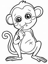 Macaco Colorir Recortar sketch template