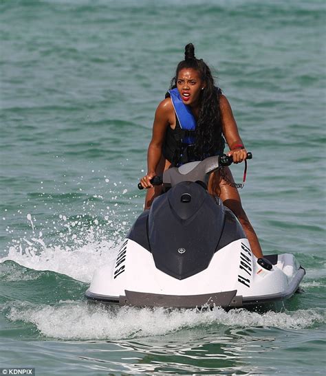 Angela Simmons Hits The Beach In Miami In Daring Cut Out