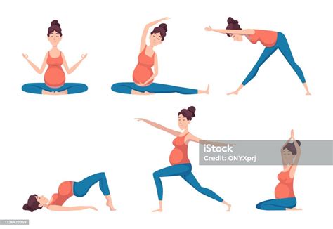 Yoga Pregnant Relaxed Poses For Pregnant Characters Sport Health