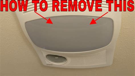 remove  light cover   bathroom exhaust fan youtube