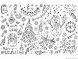 Christmas Doodle Coloring Pages Articol La sketch template