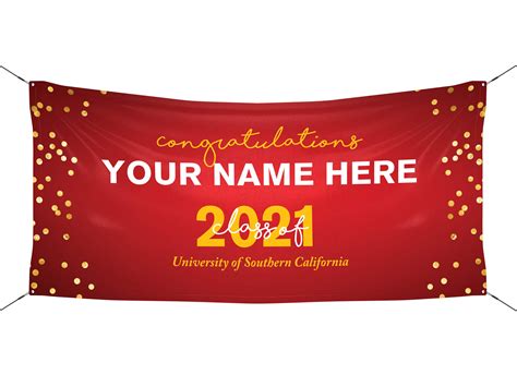 custom confetti banner usc signs banners