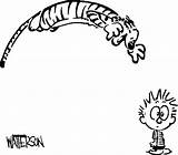 Hobbes Calvin Coloring Pages Pouncing Tiger Clipart Hugging Imgur Comic Watterson Bill Single Boy Comics Exit Intent Layer Tattoo Favorite sketch template