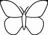Butterfly Outline Coloring Pages Clipart Color Template Colouring sketch template