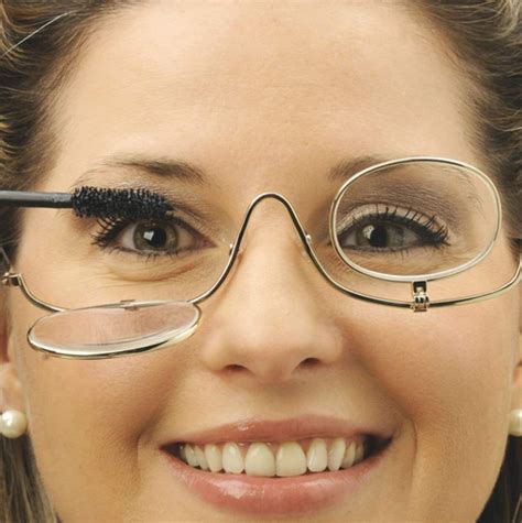 2 Pack Magnifying Make Up Glasses 1x Magnification Flip Up Eye Glasses