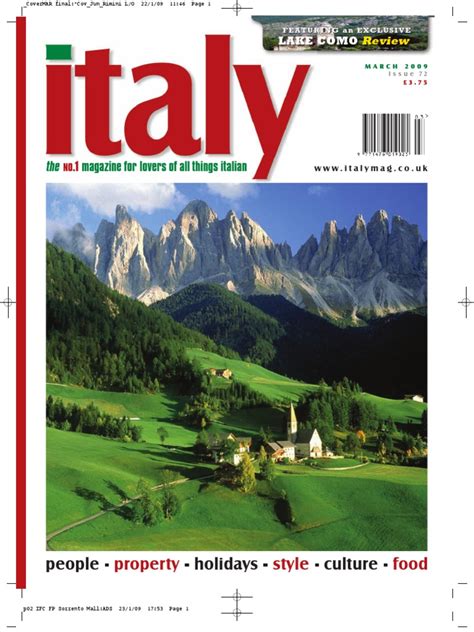 italy magazine issue 72 march 2009 venice italy