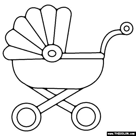 baby carriage coloring pages
