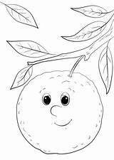 Orange Coloring Pages Cartoon Character Printable Print Color Oranges Kids Drawing Categories sketch template