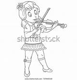 Violin Violinist Symphony sketch template