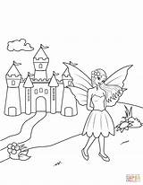 Fairy Coloring Castle Pages Printable Tale Near Template Sketch Categories sketch template