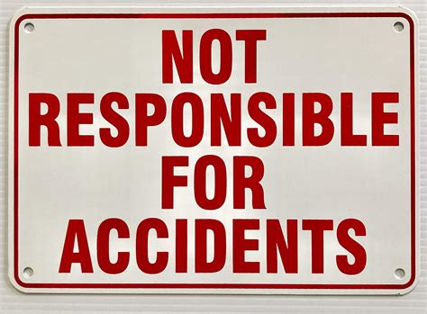 amazoncom  responsible  accidents warning sign