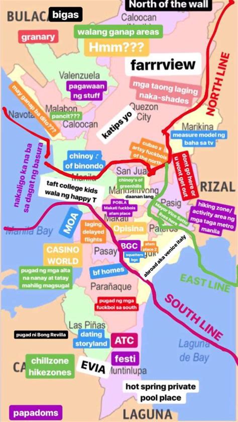 updated map  metro manila rphilippines