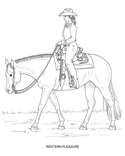 printable set   western riding coloring pages digital etsy horse