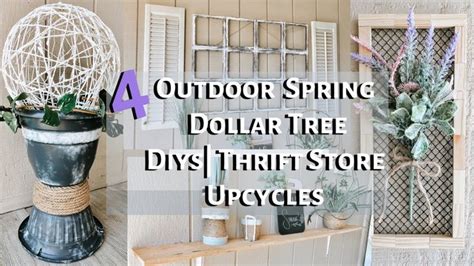 diy dollar tree spring outdoor decor thrift store