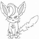 Leafeon Coloring Template Pages Pokemon Sketch sketch template