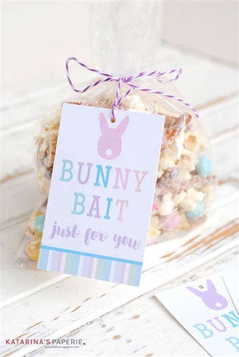printable bunny bait tag  simple party bunny birthday theme