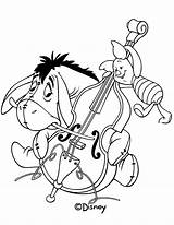 Cello Violoncelo Eeyore Tocando Burro Desenho Piglet Tudodesenhos sketch template