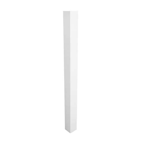 Weatherables 5 In X 5 In X 8 Ft White Vinyl Fence Blank Post Lwpt