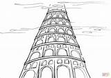 Coloring Tower Pages Heavens Reaches Drawing sketch template