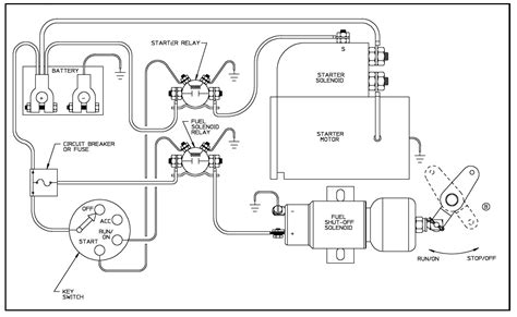 diesel fuel shut  solenoid wiring diagram