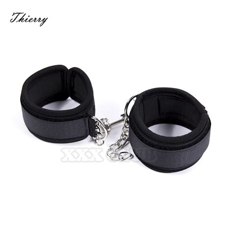 Thierry Sex Products Touch Closures Handcuffs Ankle Cuffs With Chain