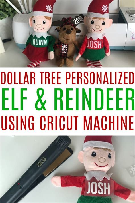 diy dollar tree personalized elf  reindeer