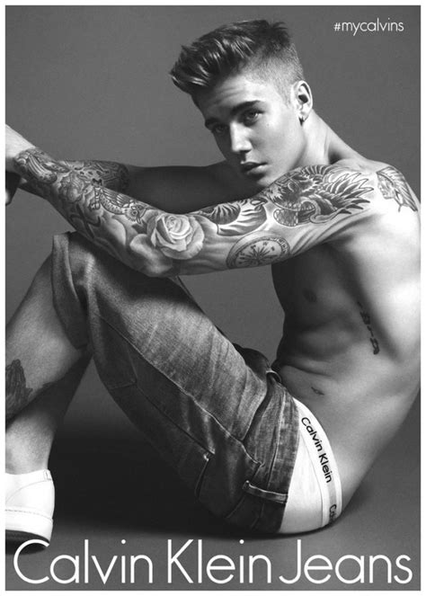 justin bieber poses for calvin klein jeans spring 2015 campaign shoot