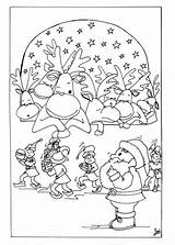 Christmas Coloring Pages Funny Reindeer Santa Printable Fun 2010 Pencils11 Bookmark Url Title Read Rudolph sketch template