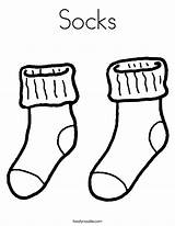 Sock Template Socks Coloring Clip sketch template