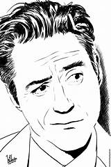 Robert Jr Downey Drawing Ink Rdj Man Iron Line Actor Drawings Movies So Discover Sketches Krita Using Actors sketch template