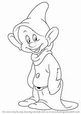 Dwarfs Dwarf Dopey Snow Seven Draw Step Drawing Cartoon Grumpy Drawings Disney Characters Character Drawingtutorials101 Sketch Coloring Pages Tutorials Sketches sketch template