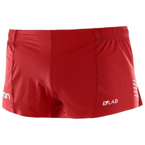 salomon slab short   rouge short running homme