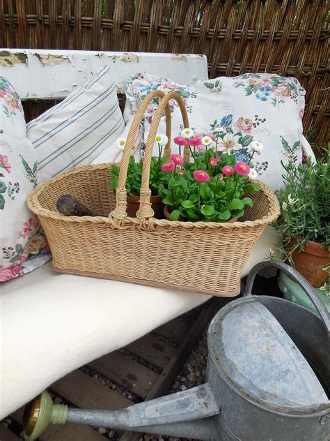 vintage flower basket  lavnder house vintage lavenderhousevintage vintage shabbychic