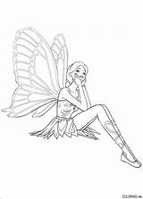 Coloring Pages Fairy Barbie Fairies Kids Pegasus Magic Princess Fun sketch template